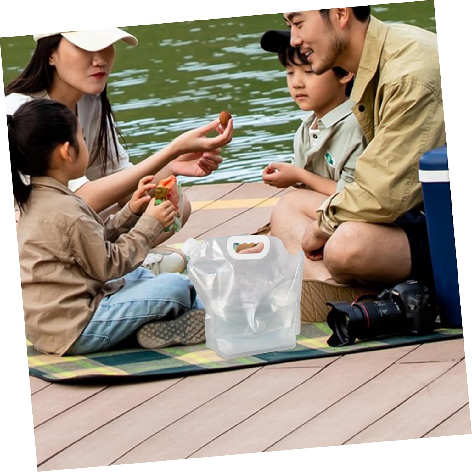 Alipis 3pcs Collapsible Water Storage Bags Leakproof Stand up Drink Pouch for Sports Hiking Camping Portable Self-standing Pe Water Containers