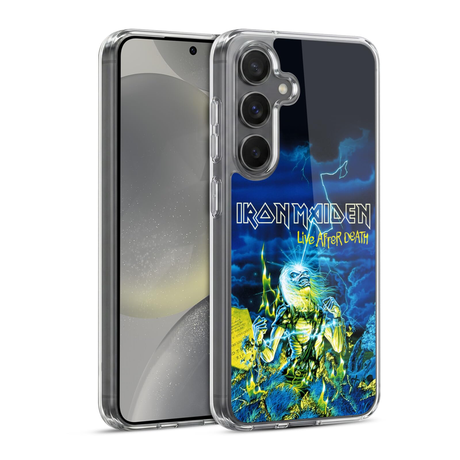 Head Case Designs Licenza Ufficiale Iron Maiden Live After Death Tour Custodia in Gel [Protezione di Grado Militare] Compatibile con Samsung Galaxy S24 5G E Compatibile con MagSafe