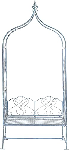 Safavieh PAT5010C Colección para exteriores Eloise Victorian Antique Arbor, Mossy Blue