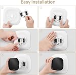 CaseBot Wall Plate for 2022 Ecobee Smart Thermostat Premium & 2022 Ecobee Smart Thermostat Enhanced, Practical and Stylish Trim Kit Bracket Mount Cover, Easy Installation, White | Practical Trim Kit, Easy Installation, Durable Polycarbonate Cover, St