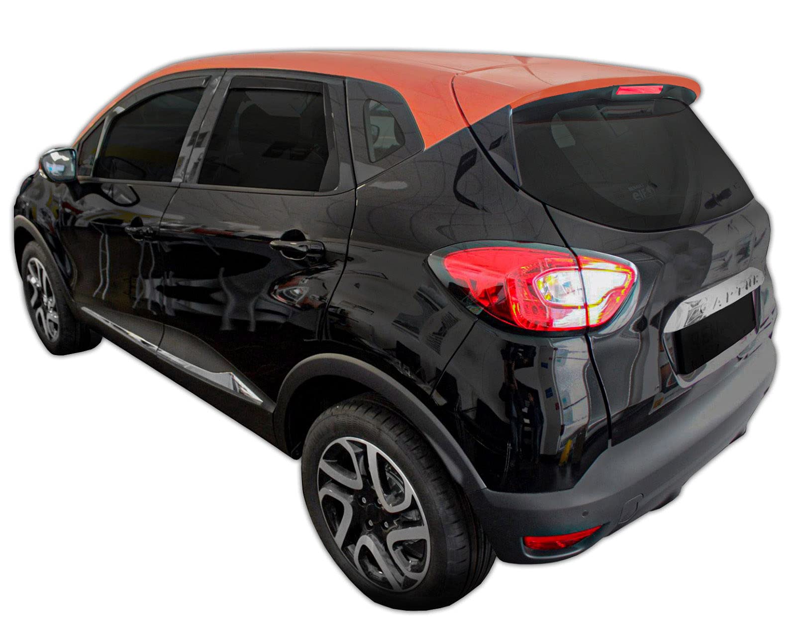 J&J AUTOMOTIVE GD Déflecteurs d'air et de Vent pour Renault Captur 2013-2019, Ensemble 2pcs, Teintés, Avant et Arrière, Aérodynamique