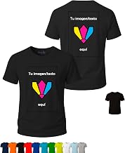 Custom T-shirts, 1 or 2 sides (DTF), Packs 1, 5 or 10, 11 Colours, S-3XL, 100% cotton 155 g/m², with Photo/Logo/Text, Groups and Companies.