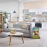 Vista 6 de Swono Cute Elephant - Bolsa grande de viaje para lavandería, húmeda/seca, bolsa de ropa sucia para gimnasio, natación, yoga, nube azul