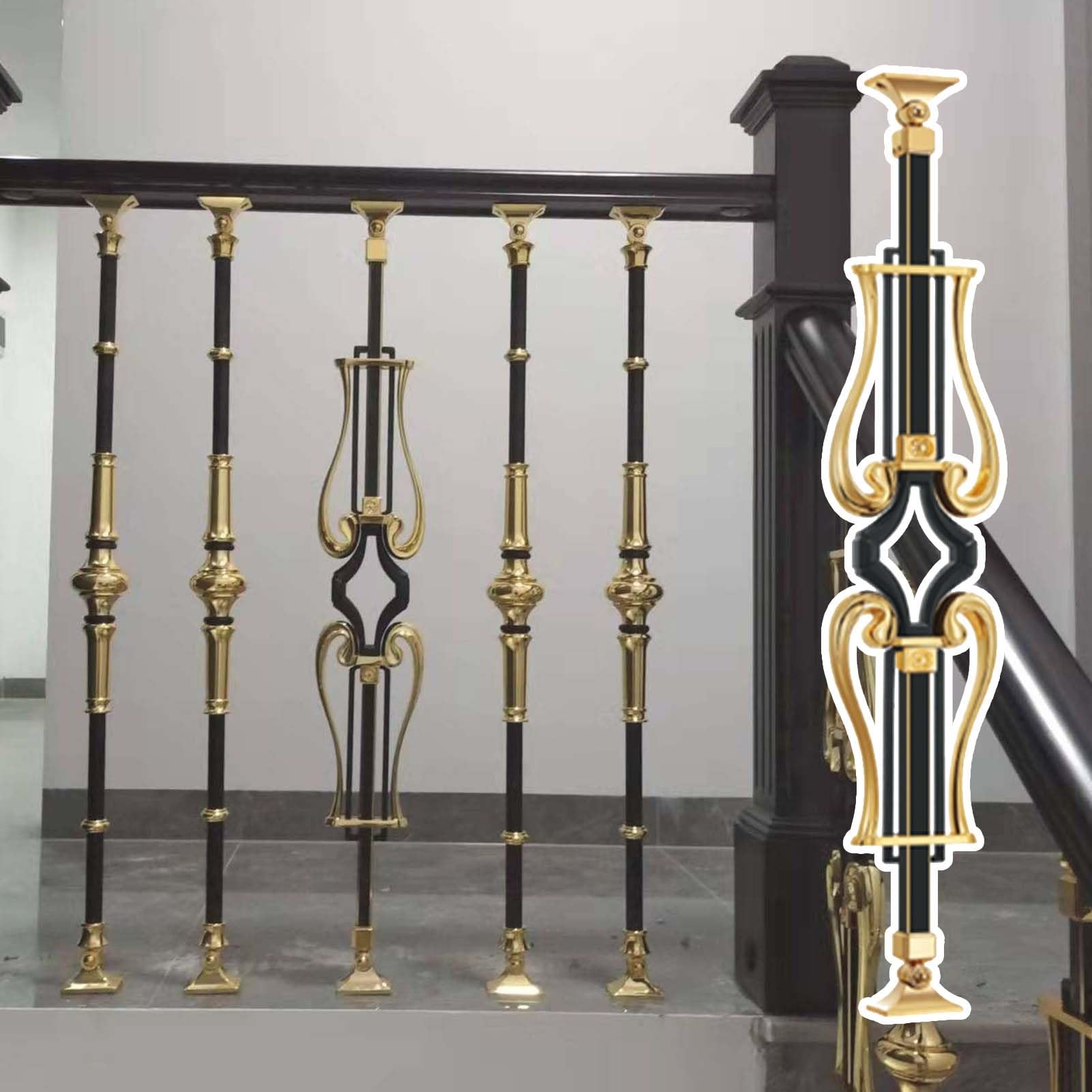 Balustre d'escalier décoratif Style 2 avec vis pour terrasse