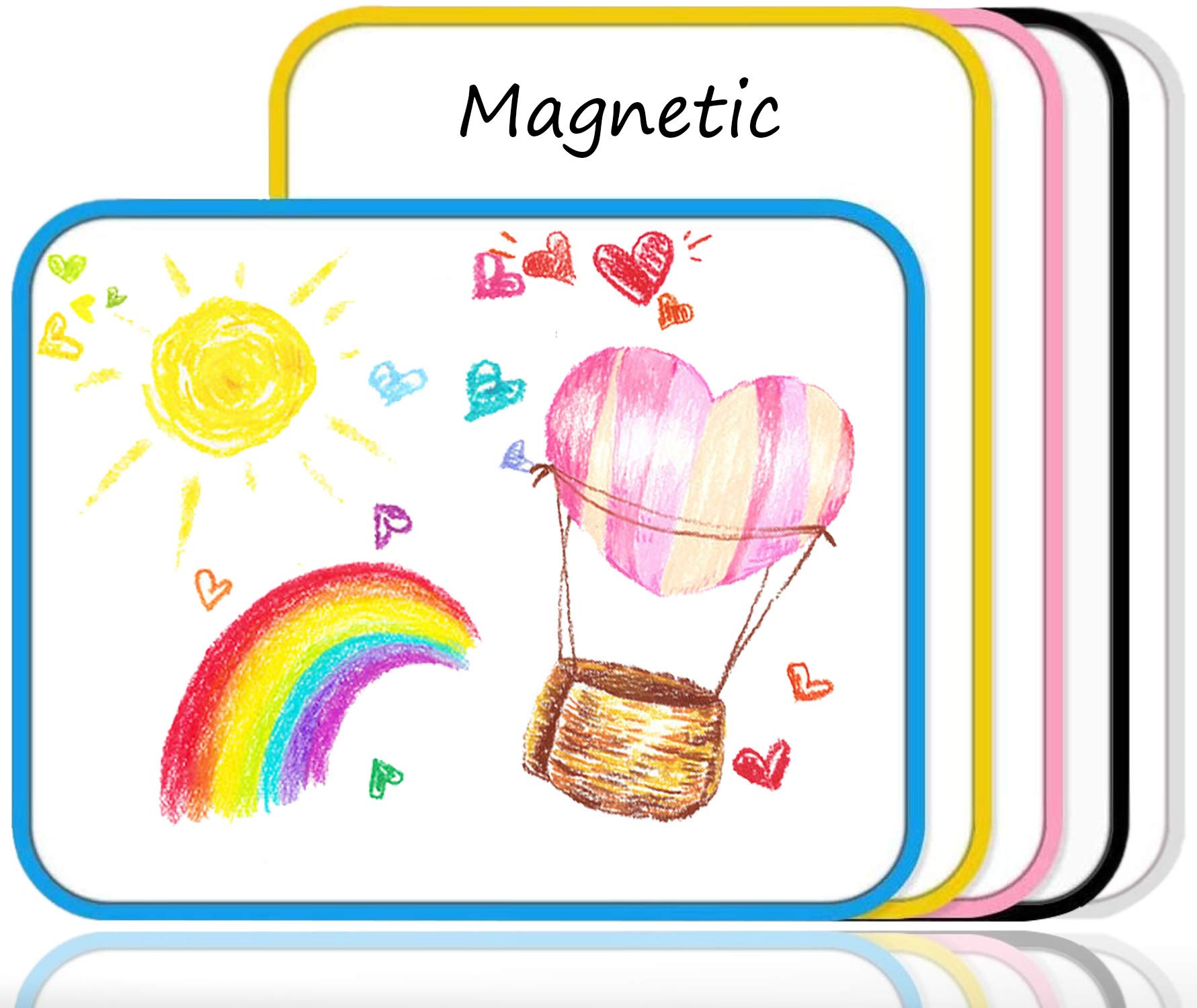 Small Dry Erase White Board - Magnetic Mini White Board Portable Double Sided Blank Personal Handwriting Whiteboard A4 Size Lap Board 1 pc (Blue)