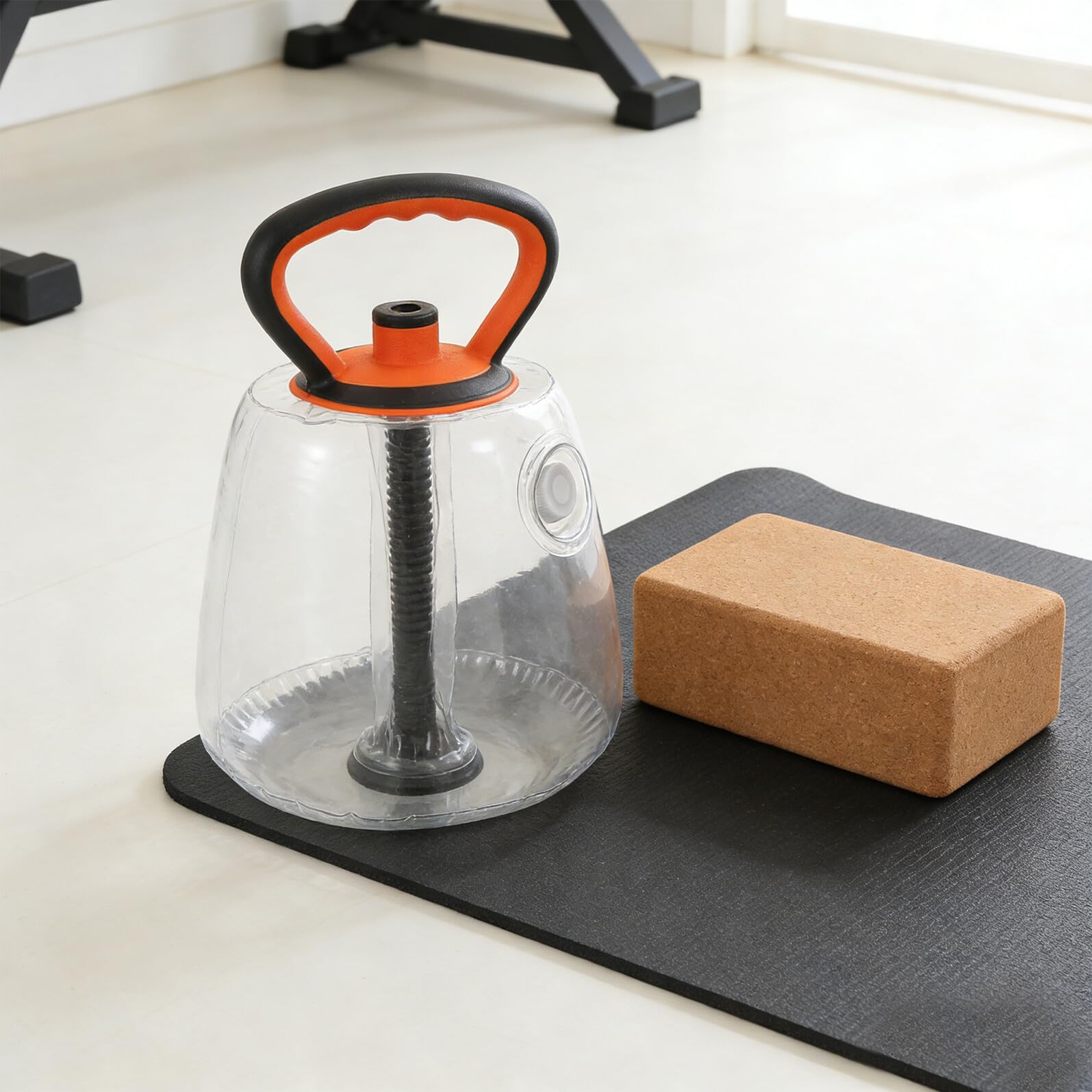 HEMOTON Regulowany Kettlebell Wypełniany Wodą Do Ćwiczeń Aerobowych Przenośny Sprzęt Fitness Do Treningu Nóg i Pośladków Lekki Domowy Sprzęt Treningowy dla Kobiet i Początkujących