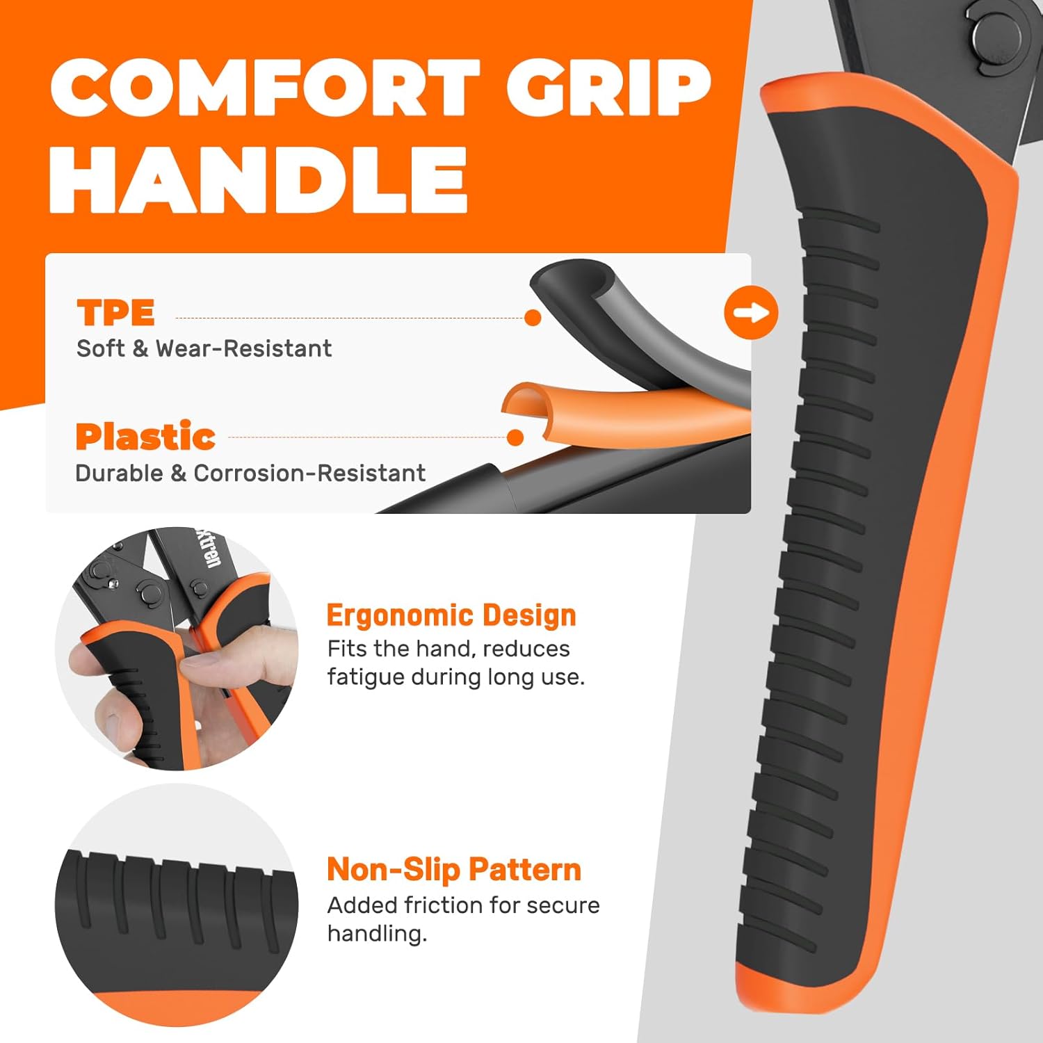 Crimping Tool for Sleeves Ferrule Terminals and Pin Cord End - AWG 10-2 Ratcheting Wire Crimper Tool - Ratchet Wire Terminal Crimping Pliers, for Larger Diameter Ferrules Connectors