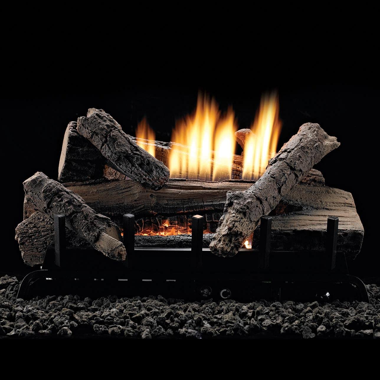 Amazon.com: Manual 6-piece 30 inch 40000 BTU Refractory Log Set - Natural  Gas : Home u0026 Kitchen
