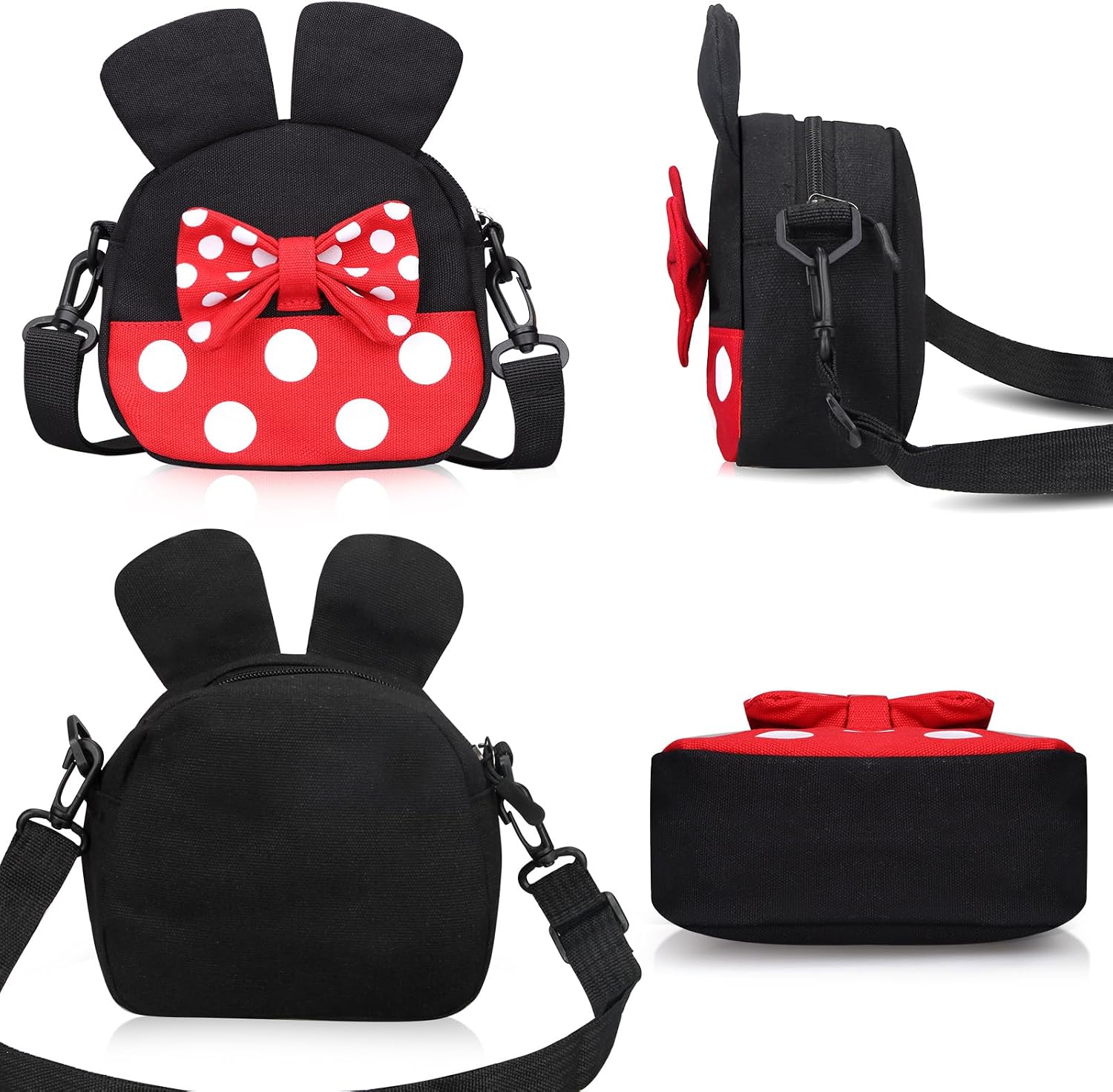 Cute Crossbody Bag for Little Girls Toddler Mini Mouse Crossbody Purse Kids Small Shoulder Bags Mini Cartoon Cross Body Bag with Mouse Ears