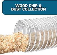 Vista 3 de Manguera de recolección de polvo de PVC de servicio pesado de 2-1/2 pulgadas x 5 pies, resistente a perforaciones, manguera flexible de humos de PVC