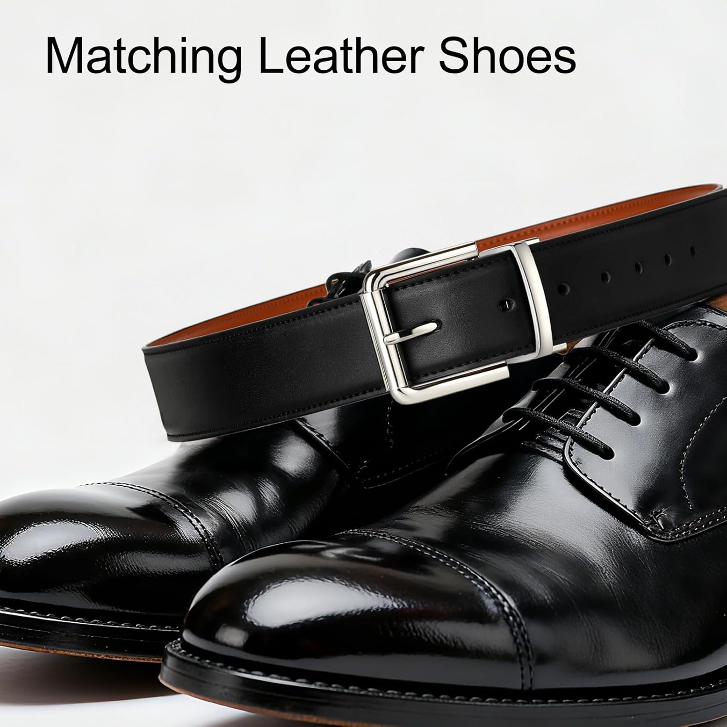 ITIEZY Reversible Belt for Men 1 Piece - 35mm Double Sided Mens Belt Leather for Dress Casual - Trim to Fit for Elegant Style - Image 6