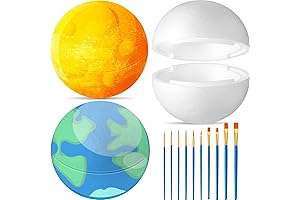 Fabbay 12 Inch Hollow Half Balls for Crafts White Half Sphere Ball...