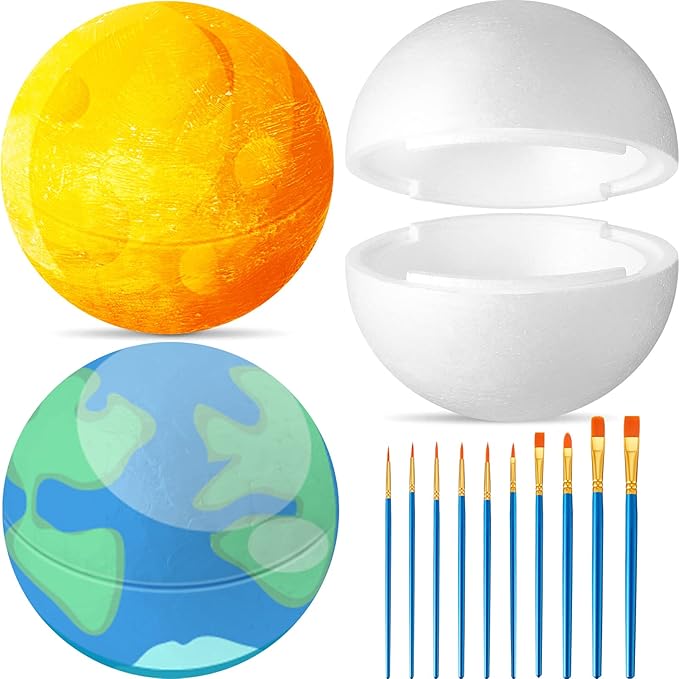 Fabbay 2 Pcs Hollow Half Balls for Crafts White Half Sphere