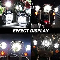 Vista 3 de Autosun Foco auxiliar LED de 4-12 pulgadas, luz de paso con soporte de cubo de vivienda, lámpara de señales de giro de bala de 4.5 pulgadas, kit