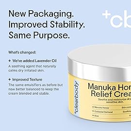 Clearbody Organics Oatmeal Lotion - 4 Fl Oz - Eczema Cream & Treatment - Natural Ointment for Eczema Manuka Honey Hydration Body Lotion