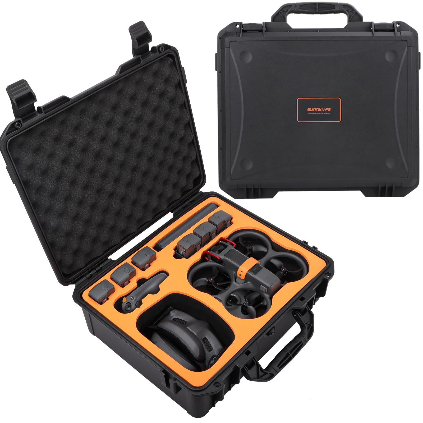 BeisDirect Avata 2 Drone Custodia per DJI Avata 2 Custodia di Sicurezza Impermeabile Grande Capacità Borsa di Immagazzinaggio Viaggi Esterni Custodia rigida EVA per Goggles 3, Motion Controller 3