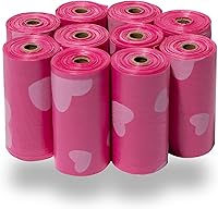 Vista 184 de Best Pet Supplies - Bolsas para limpieza de excremento de perro, rollo de repuesto, uso en exteriores, a prueba de fugas y desgarros, plástico