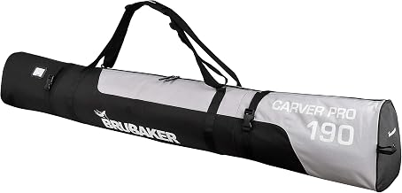 BRUBAKER 'Carver Pro' Padded Ski Bag for 1 Pair of Skis and Poles – 170 cm or 190 cm