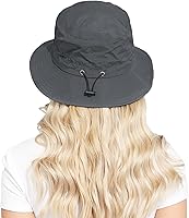 Vista 3 de Sombrero de pescador impermeable plegable para mujer, sombrero de sol con protección UV para hombre