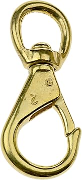 T-H Marine BE-HA-54340-DP Swivel Eye Snap, 3.75, Brass