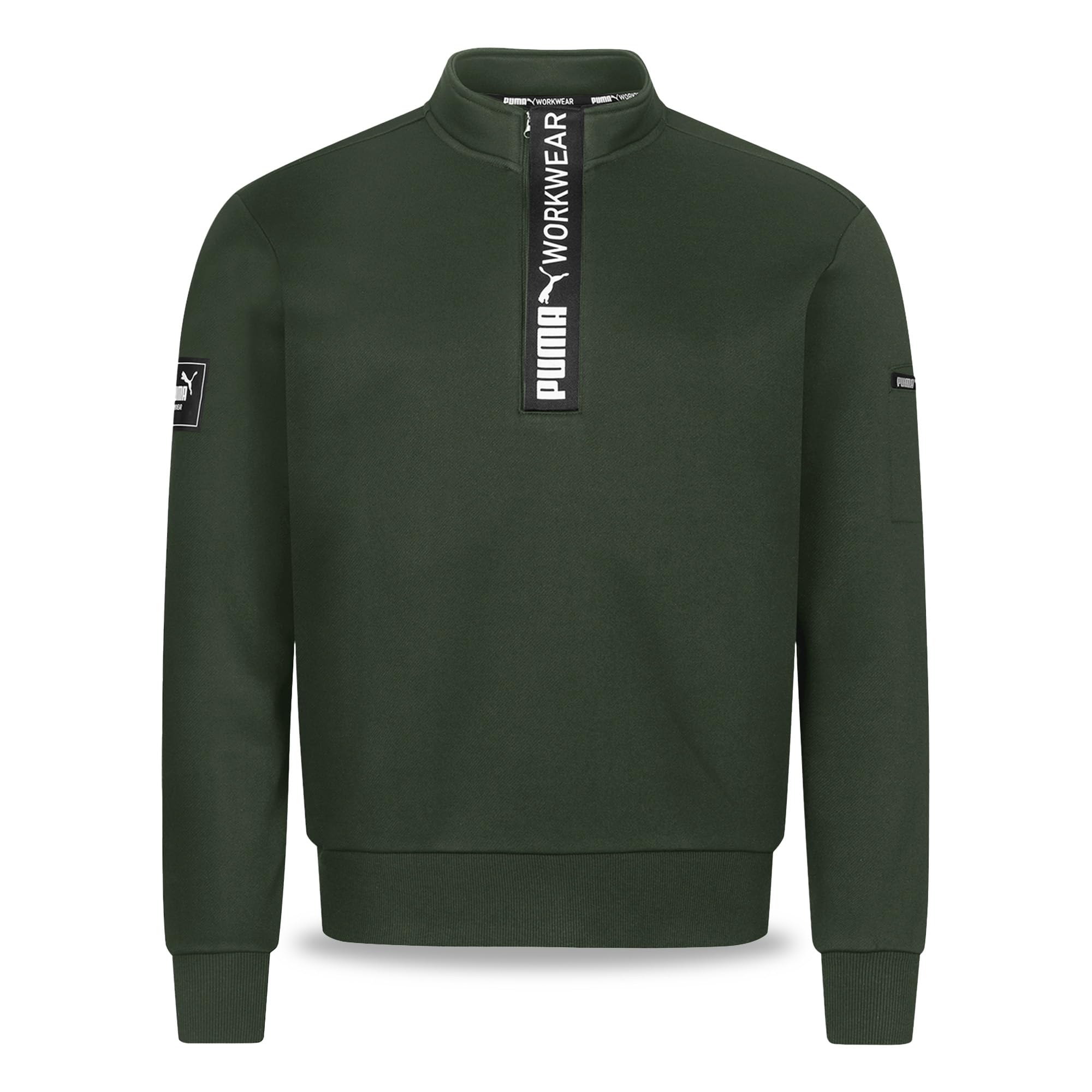 PUMA Workwear Advanced Kollektion - Sweatshirt Herren Pullover mit Reißverschluss - Utility Fach an der Schulter - Robustes und atmungsaktives Gewebe - Für Handwerk und Logistik