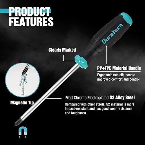 Miniatura 5 de DURATECH Juego de alicates de 8 piezas y juego de destornilladores magnéticos de 12 piezas