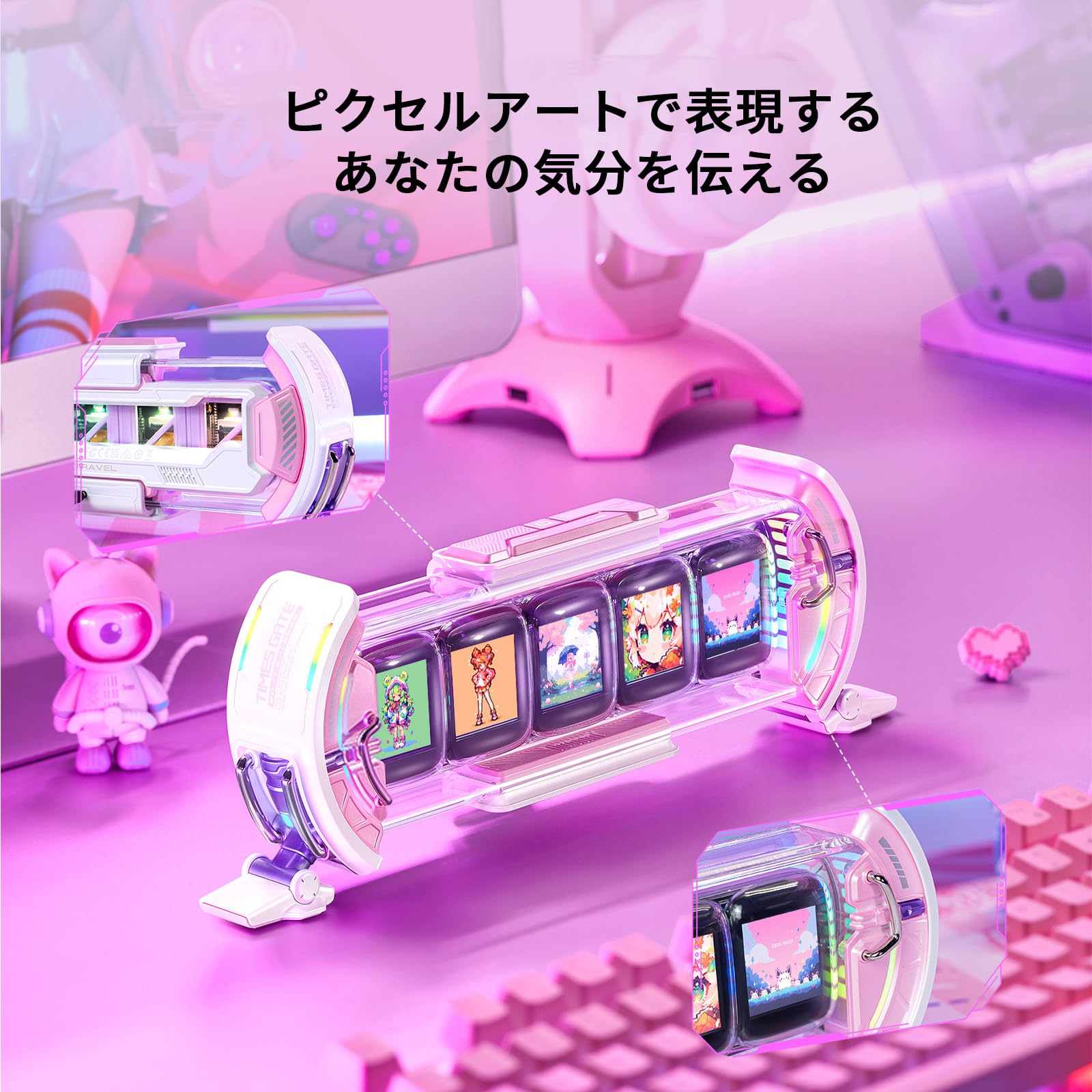 Amazon.co.jp: Divoom Times Gate 5Wayデジクロック デジタル時計