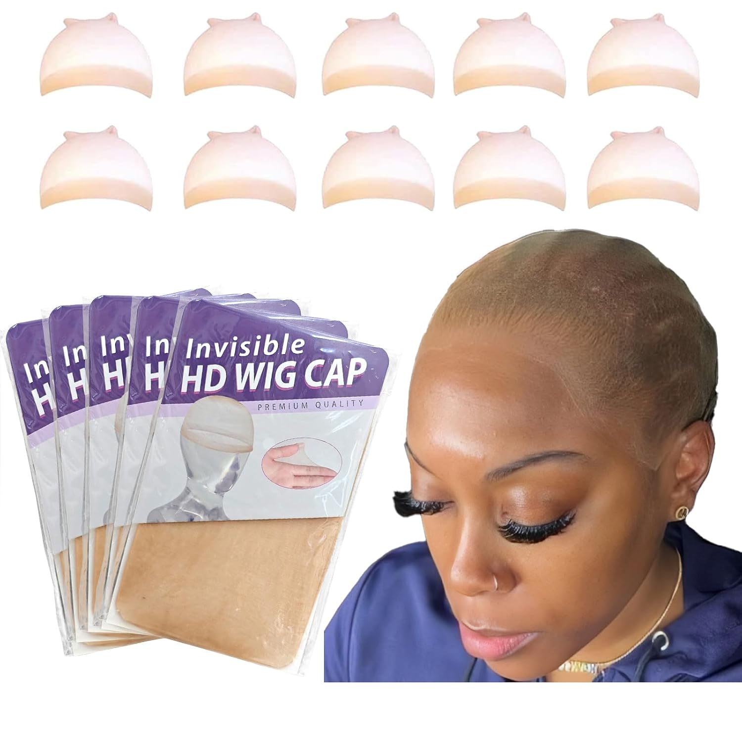 Ugrace Hair HD Wig Cap For Lace Front Wig (10 PCS HD Cap)