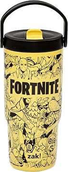 Zak Designs Fortnite Siply 20oz Leak-Proof Flip-Up Straw Insulated Tumbler