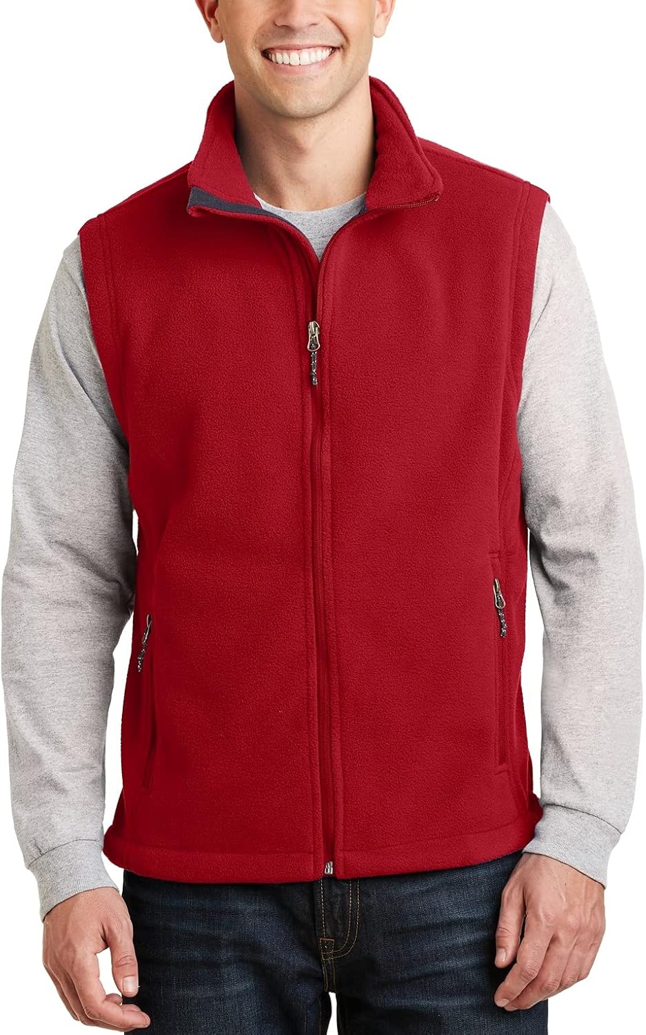 JustBlanks Full-Zip Vest s Value Fleece Sleeveless Jacket Vest