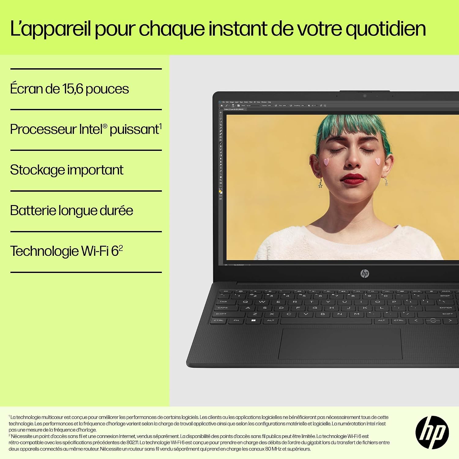 ordinateur portable hp – vue détaillée