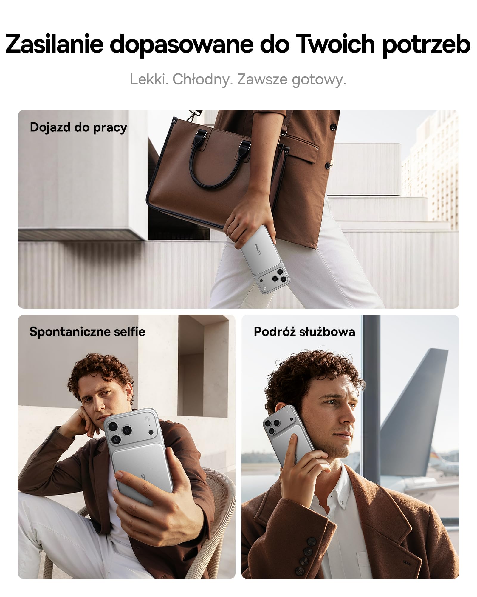 Baseus Picogo Air 0,69 cm Ultra Slim 5000 mAh Magsafe Power Bank, certyfikat CCC, magnetyczna przenośna ładowarka z USB-C, 22,5 W szybkiego ładowania, zewnętrzny akumulator zewnętrzny do iPhone 17/16