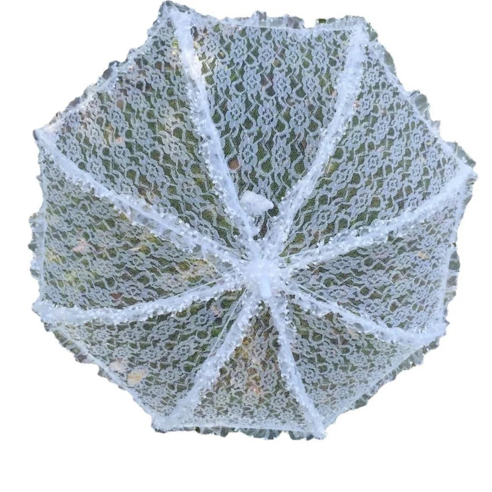 Parapluie de mariée en dentelle blanche accessoire photo pour cérémonie