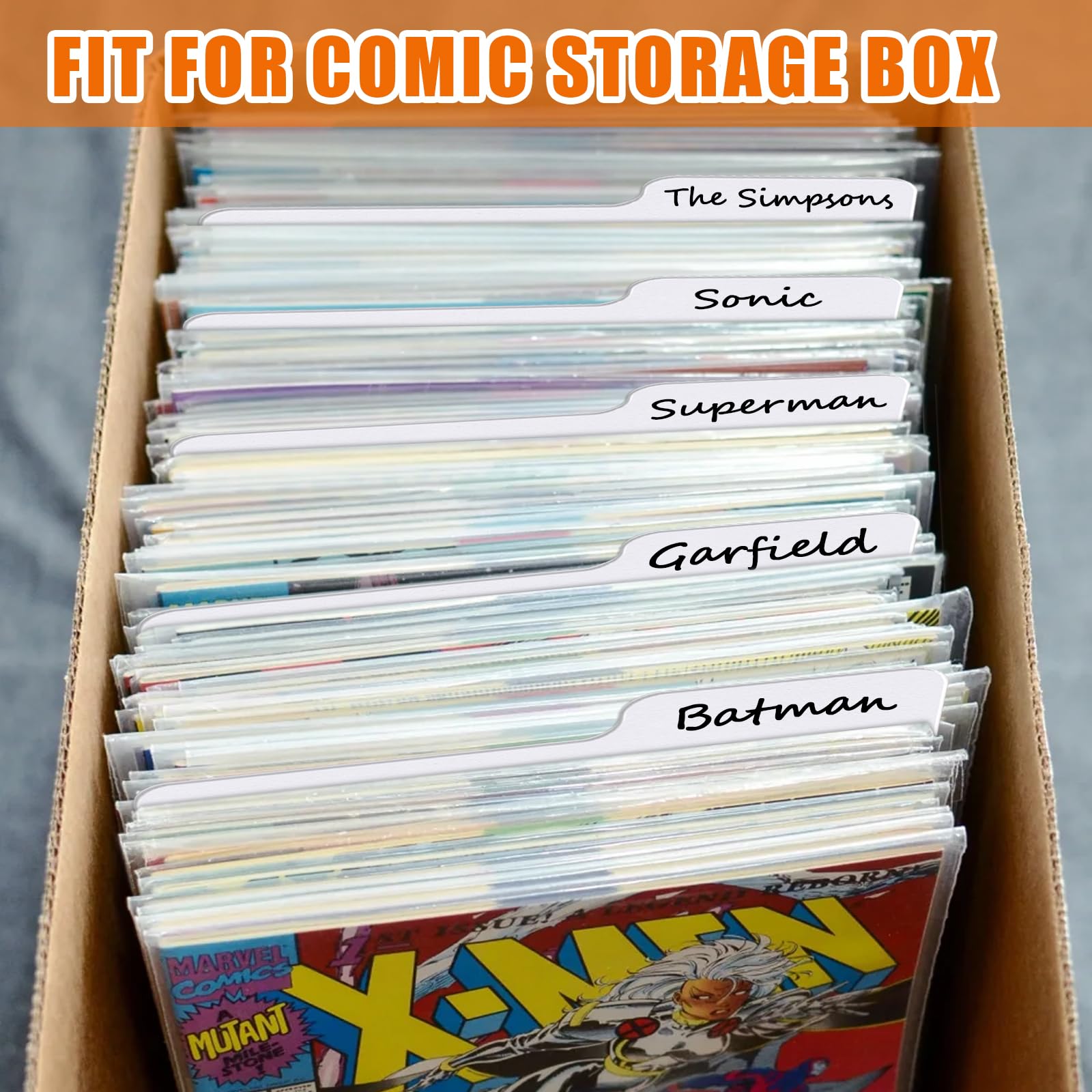 YEXEXINM 120 Comicbuch-Teiler - 11.22 X 7.2 Zoll Pappkarten Trennwände