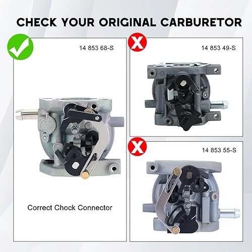 Miniatura 3 de Carburador XT675 para Kohler 149cc XT650 2027 3034 XT675 3076 2075 Toro MTD Auto choke Carb 14 853 68S Reemplaza 14 853 68-S 1485368S 14 853 68