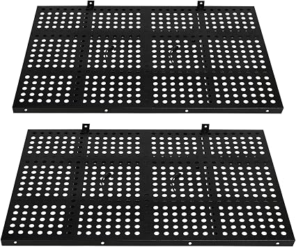 2Pack 2x3FT Garage Shelving, 24 * 36inch Garage Storage Wall Garage Shelves Garage Storage Wall Mounted Shelves Heavy Duty Sturdy Wall Shelves Black