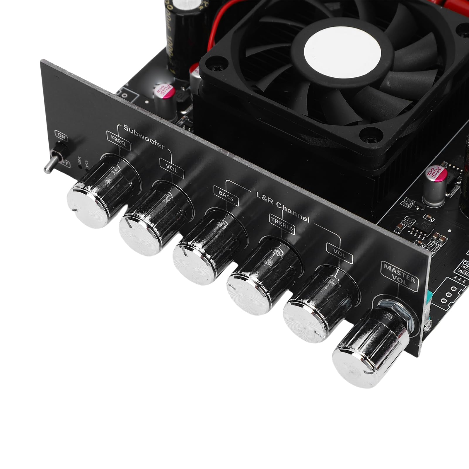 Jeffergarden Scheda Amplificatore Audio a 2.1, Materiale ABS Ad Alta Potenza 200 W per Altoparlante Domestico con Ingressi Bluetooth e AUX per Appassionati di Audio Fai da Te