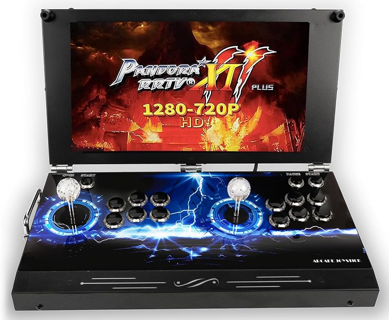 TOJASDN 30000 in 1 Portable Arcade Game Console 17.5-inch HD Screen Dual Players Pandoras Box 80S,Retro Video Game Machine Search/Hide/Save/Load/Pause Games