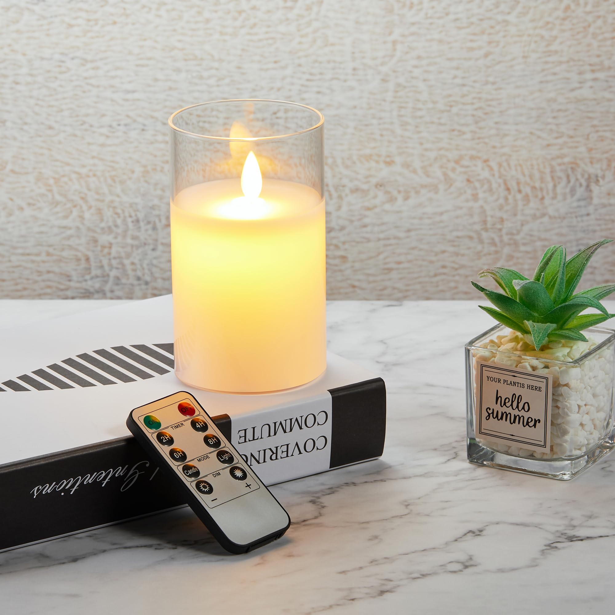 Candele LED Ricaricabili Koelaa - Set 2 Pezzi, Fiamma Oscillante, Telecomando E Timer - Foto 9