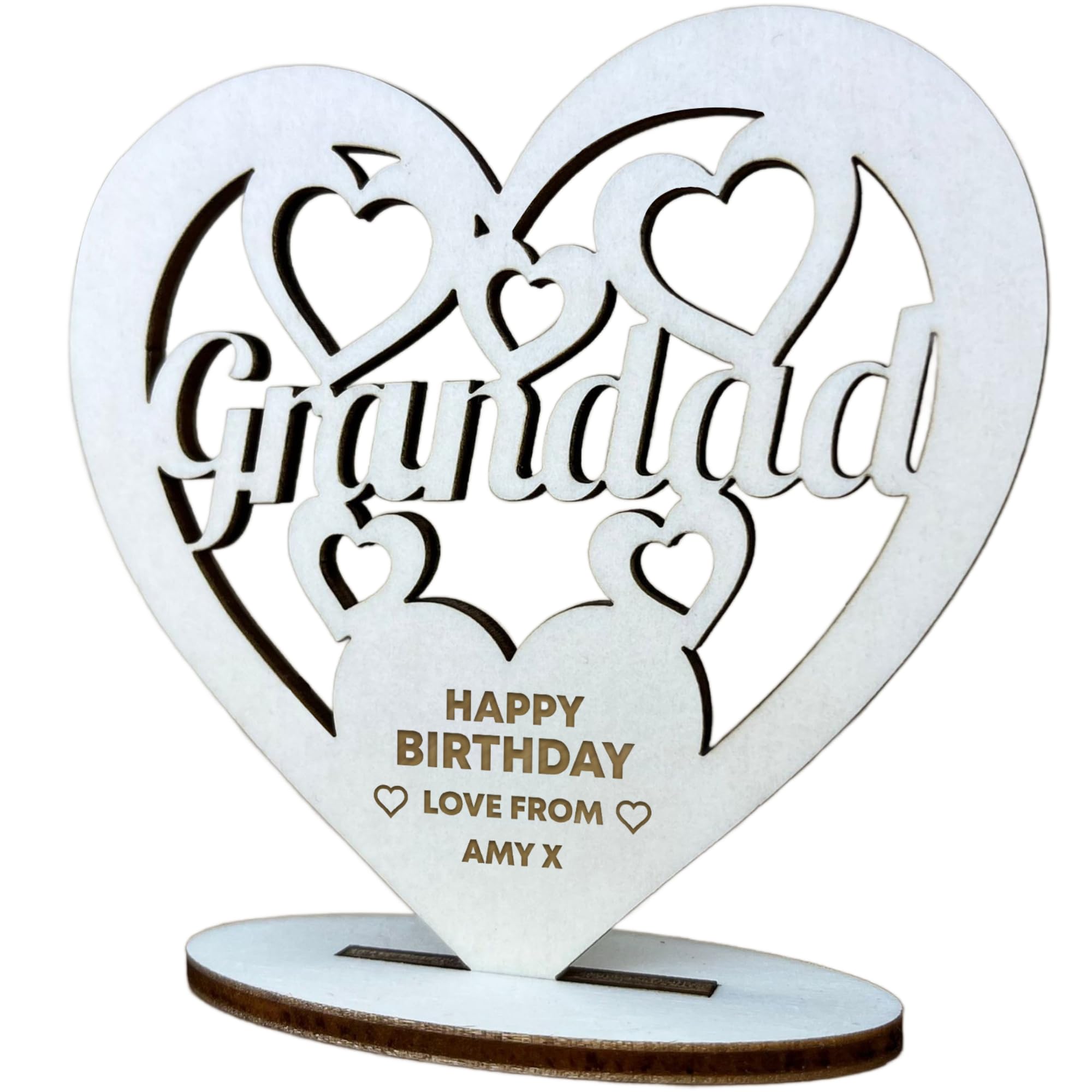 Red Ocean Personalised Birthday Gift For Grandad From Grandson Granddaughter Special Grandparent Gift