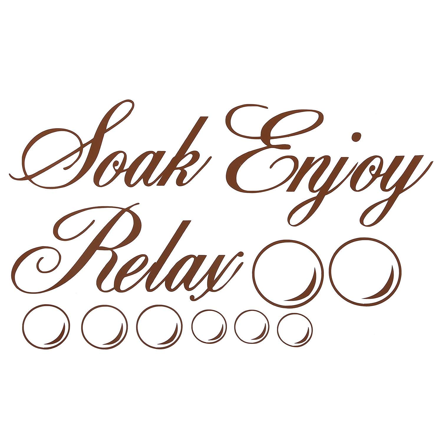 SOAK Relax Enjoy Baño Arte de Pared Pegatinas de PVC Pegatinas de Arte para el Hogar Decoración: