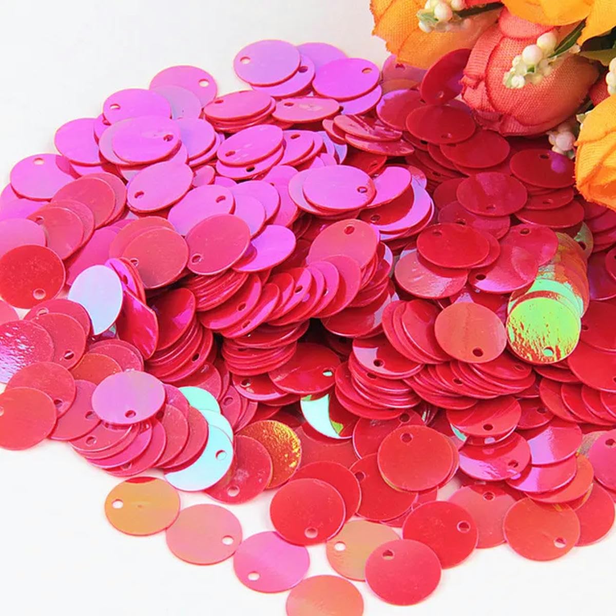 Paillettes Rotonde 10-25mm Per Decorazioni Fai Da Te - Colori Mix, Ideali Per Abiti, Borse E Accessori - Foto 12