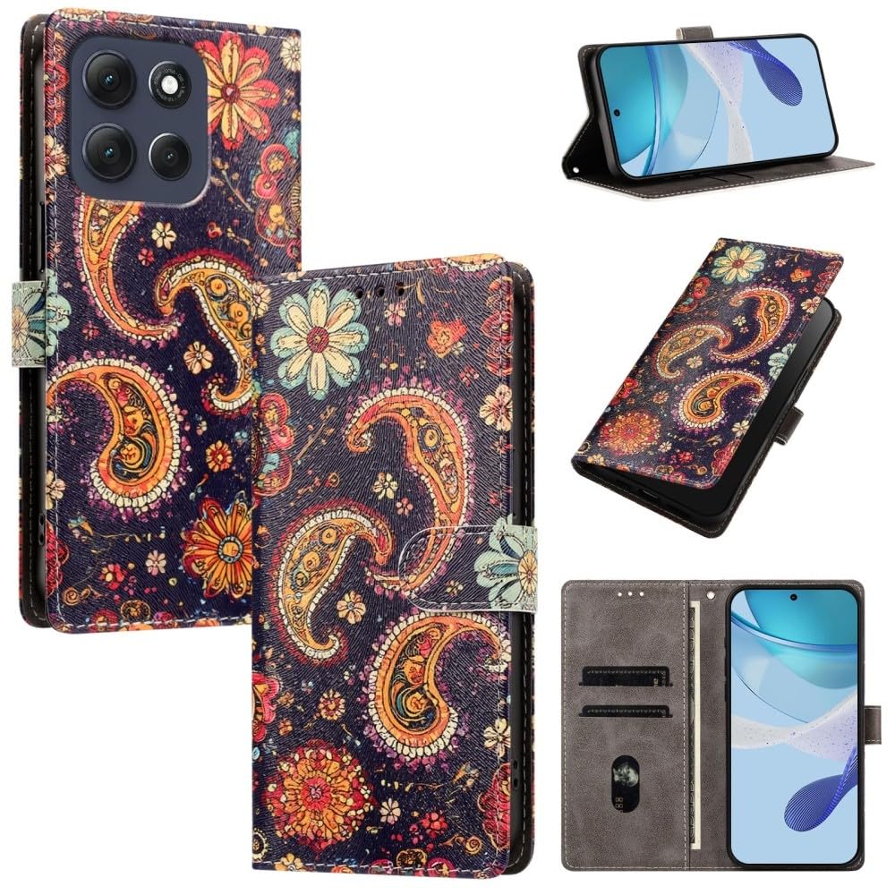 Étui Moto G47 anti-rayure avec rabat magnétique et fentes pour cartes méduse - 3