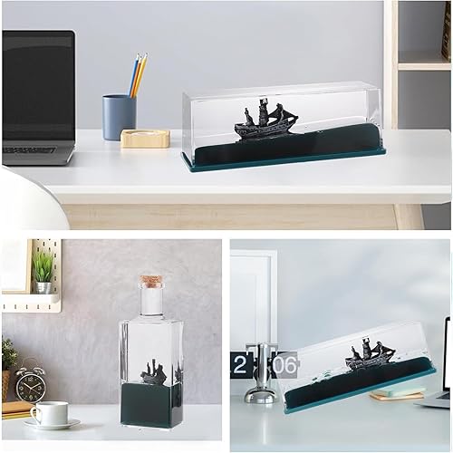 Miniatura 4 de Botella de deriva fluida de crucero, barco insumergible en una caja, decoración de ondas líquidas modelo Titanic, que ya no se hunde juguete, para