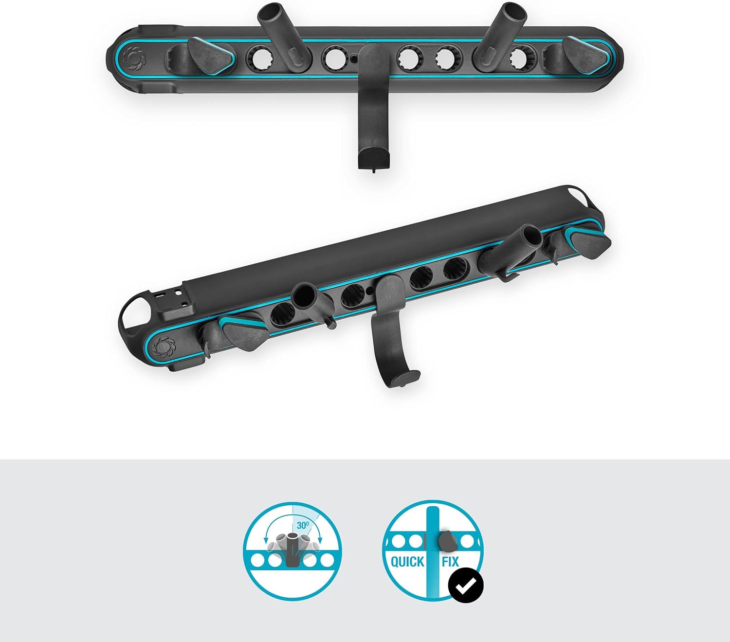 Gardena Tool Rack Flex: Wall Hook for House and Garden Tools, incl. Single connectors, Handle Holder, Horizontal Storage, Made from Recycled Materials, can be Equipped as Required (3506-20)