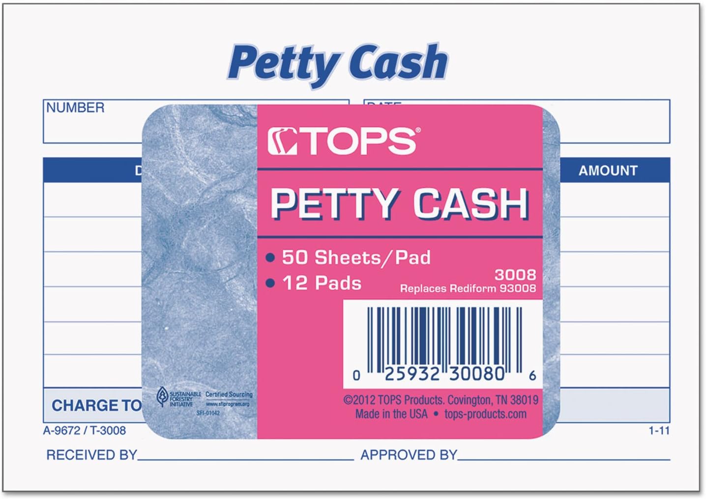 TOP3008 - Tops Received of Petty Cash Slips