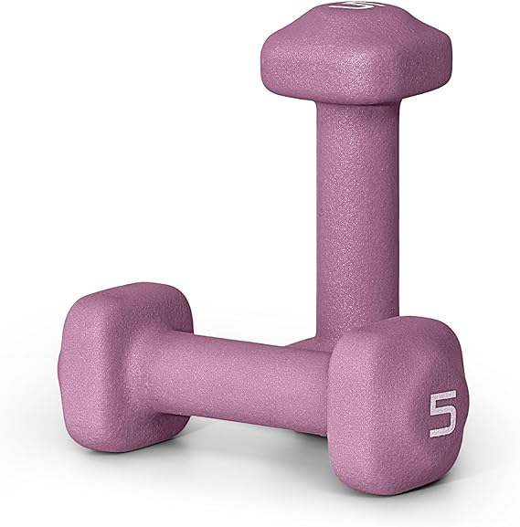 Tone Fitness Neoprene Dumbbell Weight Pairs with Anti-Roll Square Head | Multiple Options