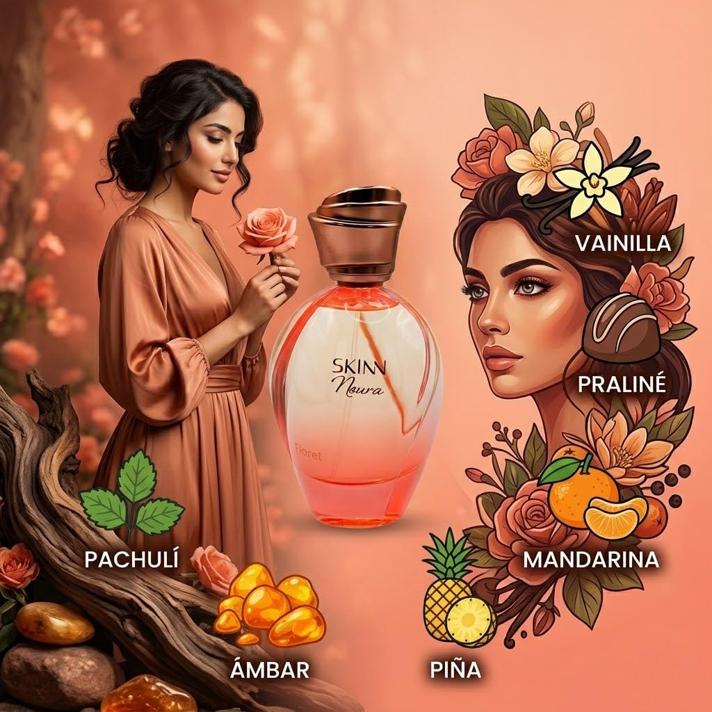 SKINN Noura Floret Eau de Parfum para Mujer 100 ml | Aroma Floral Dulce