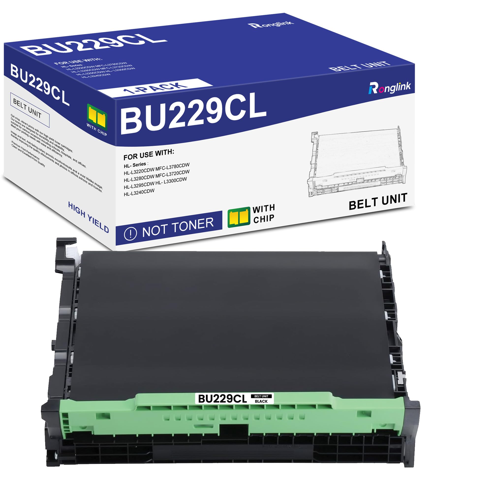 Remanufactured BU229CL Transfer Belt Unit Replacement for Brother BU-229CL Belt Unit for HL-L3220CDW MFC-L3780CDW HL-L3280CDW MFC-L3720CDW HL-L3295CDW HL- L3300CDW HL-L3240CDW Printer, 1-Pack BU229