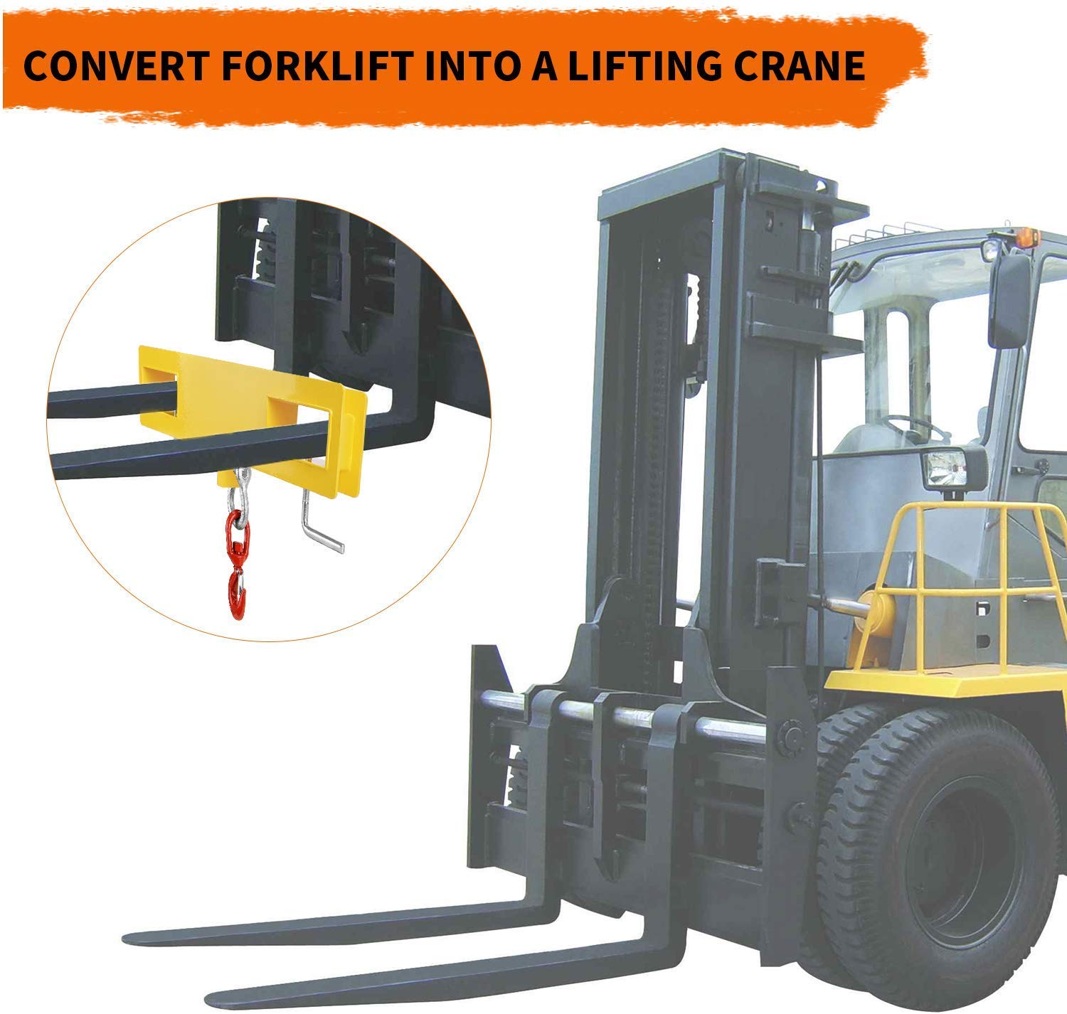 Buy YINTATECH Forklift Lifting Hook 4000lbs Capacity Forklift Mobile